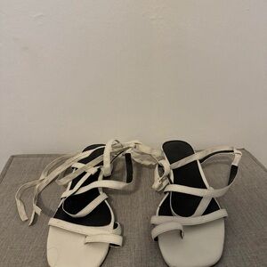 Elegant White Strappy Sandals